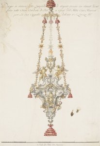 イエシの大聖堂にあるオノラティ家のチャペルの祭壇ランプ 作： Luigi Valadier